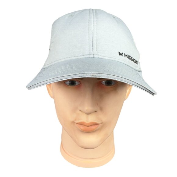 Mission Cap Adults Hydroactive Cooling Performance Vented  Light Gray Lazer Cut - Picture 1 of 12